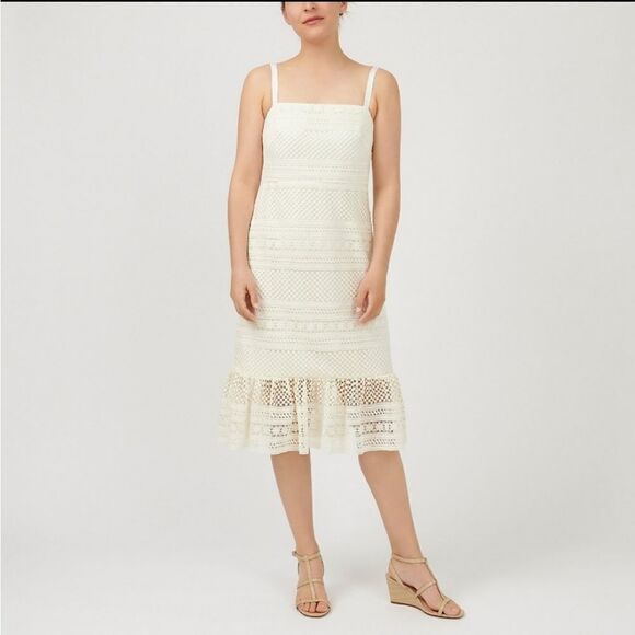J. Crew Geometric Lace Midi Dress size 6 - Picture 1 of 10